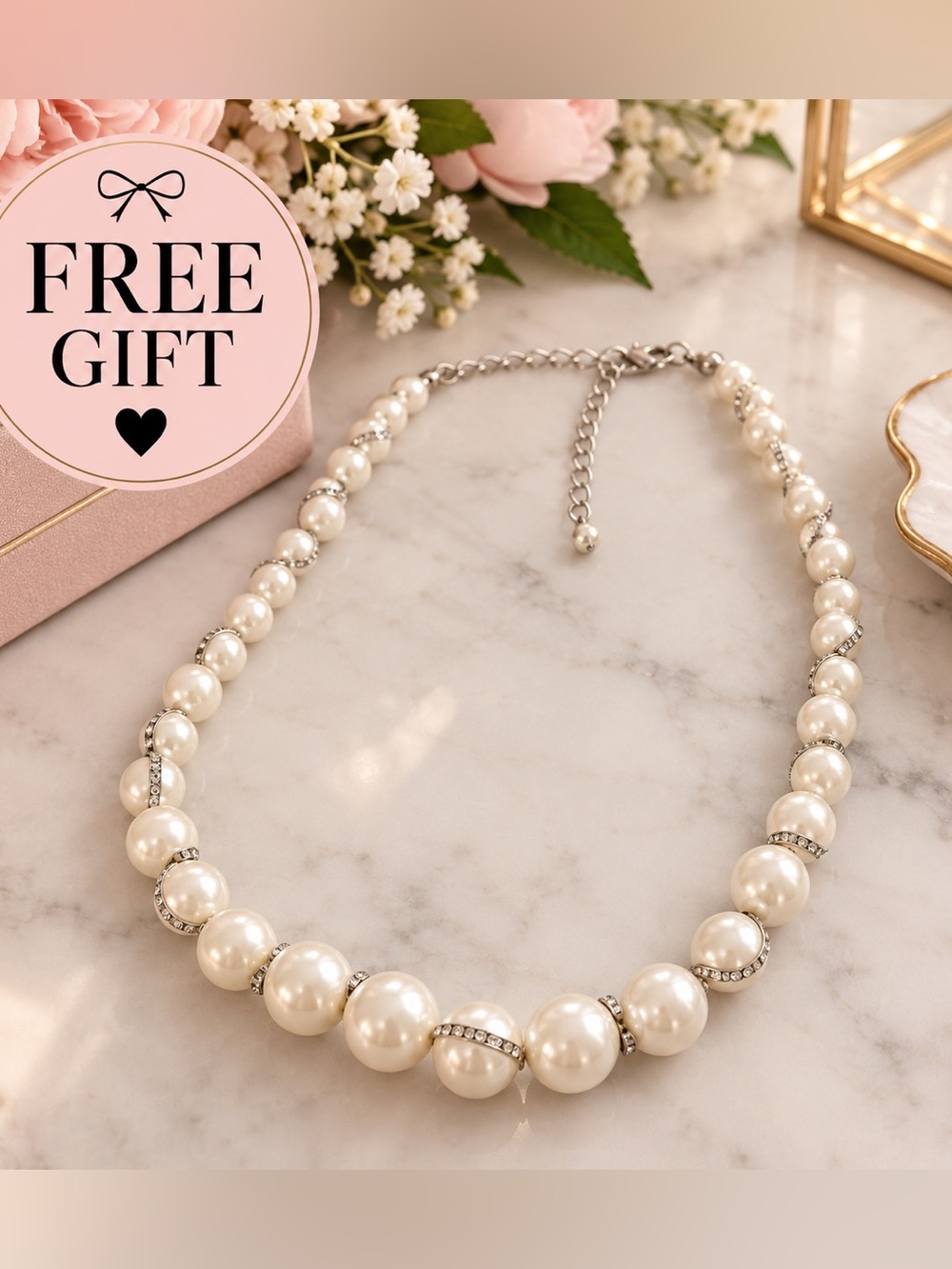 🎁 FREE GIFT WITH C$80+ PURCHASE | Faux Pearl Necklace